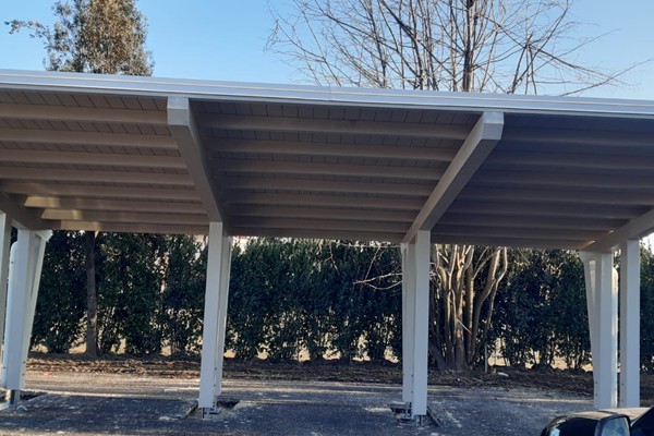 vendita carport installazione carbox in legno copertura posti auto esterno