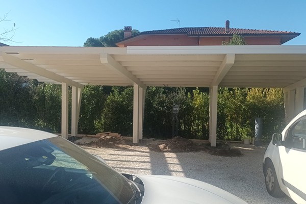 vendita carport installazione carbox in legno copertura posti auto esterno